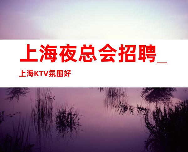 上海夜总会招聘_上海KTV氛围好带你致富