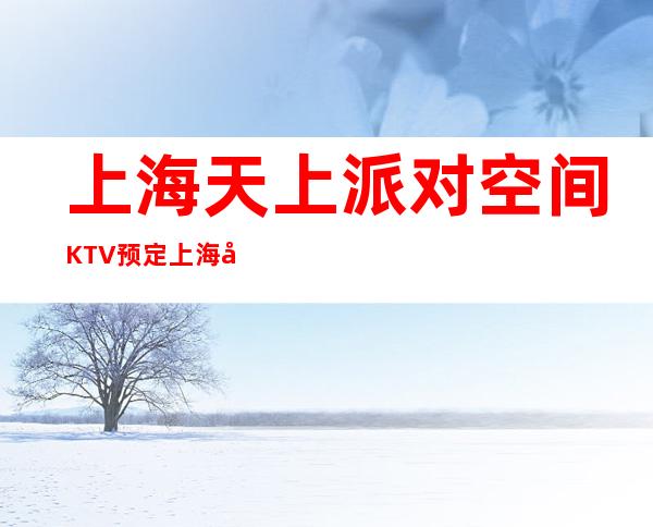 上海天上派对空间KTV预定 上海商务会所KTV