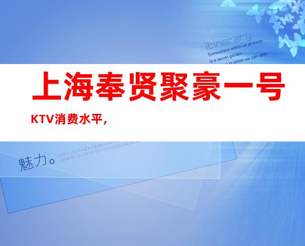 上海奉贤聚豪一号KTV消费水平,怎么样,几块的,好玩吗