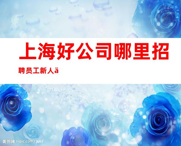 上海好公司哪里招聘员工新人优先上班 寻找有梦想的你
