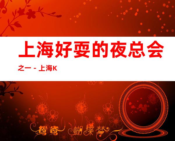 上海好耍的夜总会之一－上海KTV俱乐部高端好玩乐！