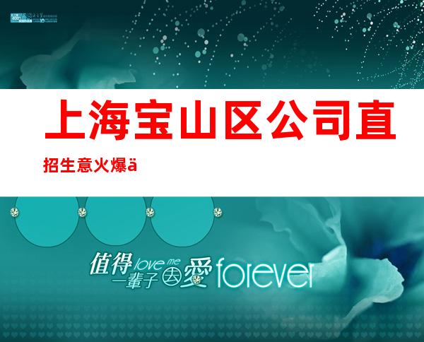 上海宝山区公司直招生意火爆二班多【更高白领素质-生意好】