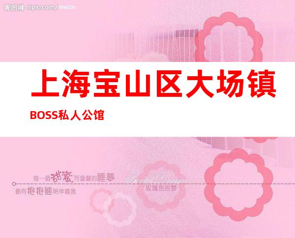 上海宝山区大场镇BOSS私人公馆KTV直招聘服务员上班-无经验均可