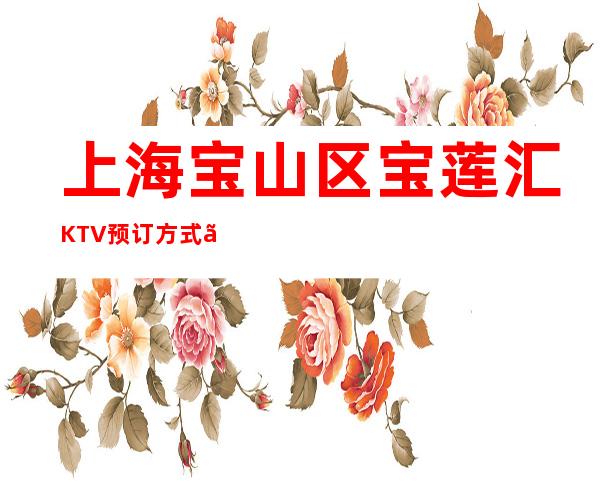 上海宝山区宝莲汇KTV预订方式、高档商务KTV预订房间消费一览