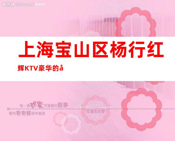 上海宝山区杨行红辉KTV豪华的夜总会KTV包厢预订