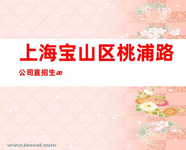 上海宝山区桃浦路公司直招生意火爆二班多不需要任何费用店内直招