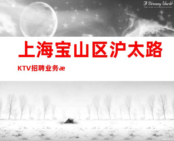 上海宝山区沪太路KTV招聘业务总监新人优先-2023入行必看!