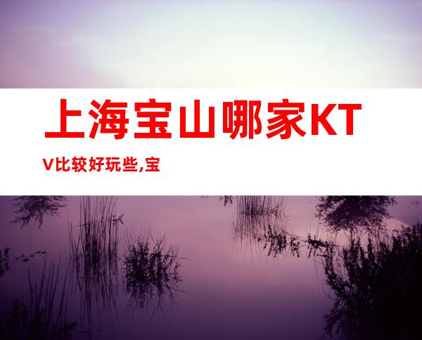 上海宝山哪家KTV比较好玩些,宝山区更高的商务KTV分别有哪些?