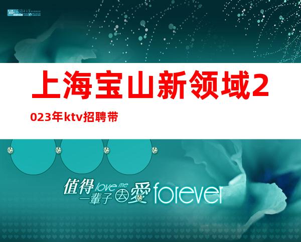 上海宝山新领域2023年ktv招聘带你