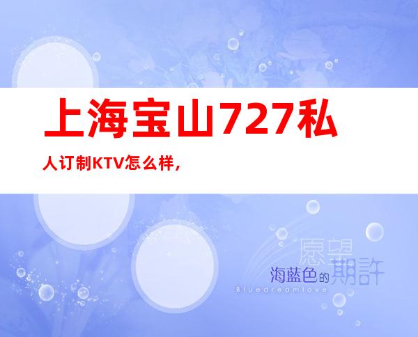 上海宝山727私人订制KTV怎么样,几块的,消费如何？