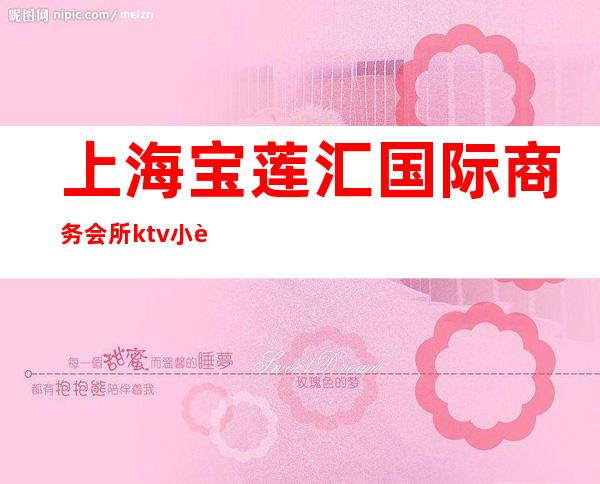 上海宝莲汇国际商务会所ktv小费怎么样(上海宝山区有哪些KTV会所)