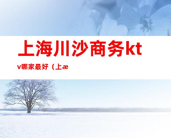 上海川沙商务ktv哪家最好(上海川沙KTV)