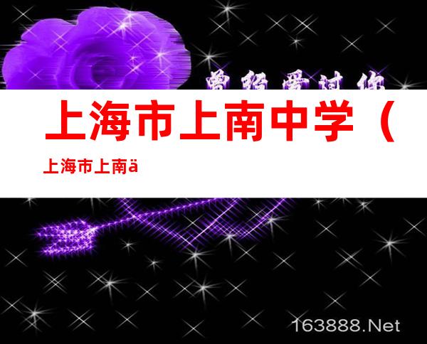 上海市上南中学（上海市上南中学一本率）