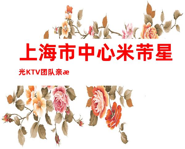 上海市中心米芾星光KTV团队亲招不用考勤寻找有梦想的你