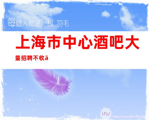 上海市中心酒吧大量招聘不收任何费用选择我们少走弯路