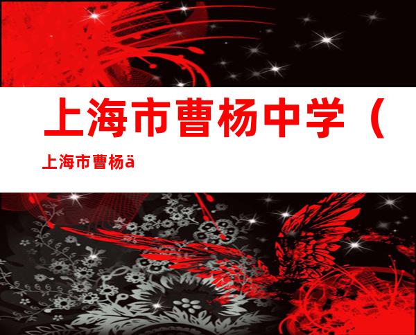 上海市曹杨中学(上海市曹杨中学校长)
