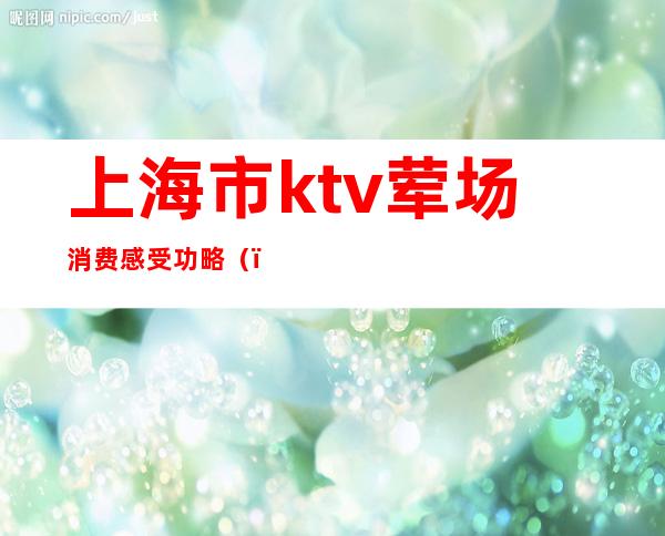 上海市ktv荤场消费感受功略()