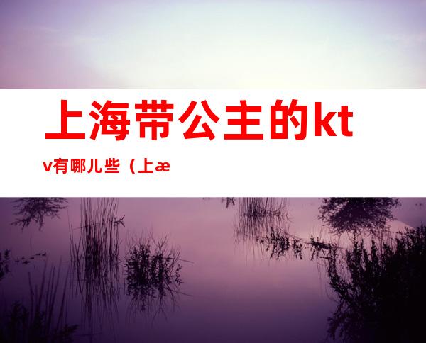上海带公主的ktv有哪儿些(上海带公主的ktv有哪儿些地方)