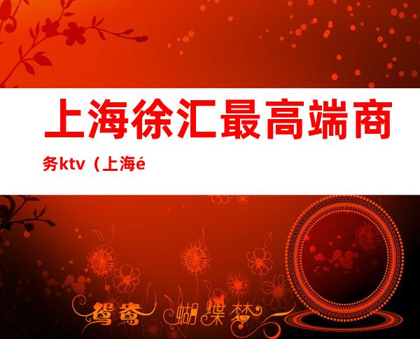 上海徐汇最高端商务ktv(上海高端商务场)