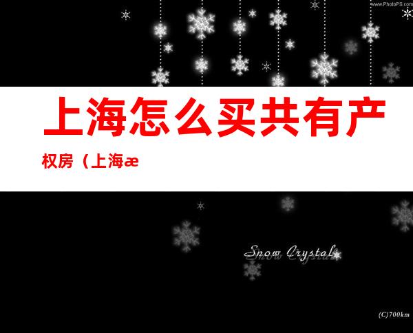 上海怎么买共有产权房（上海有共有产权房,可以再买房子吗）