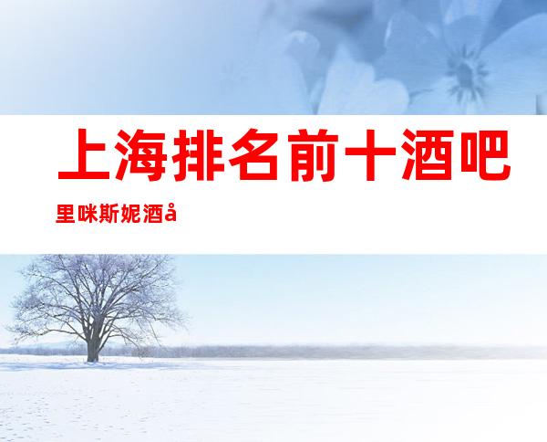 上海排名前十酒吧里咪斯妮酒吧包间更高吗装修的