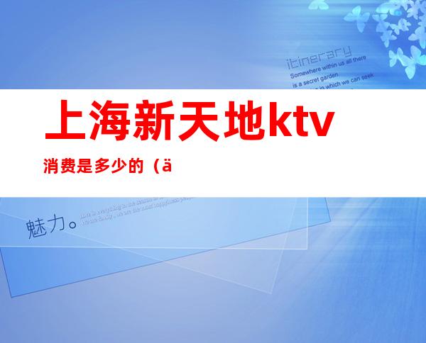 上海新天地ktv消费是多少的(上海天地汇ktv消费要多少)
