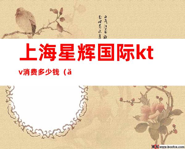 上海星辉国际ktv消费多少钱(上海星辉国际ktv消费多少钱)