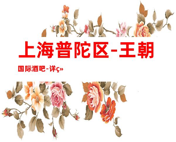 上海普陀区-王朝国际酒吧 -详细地址