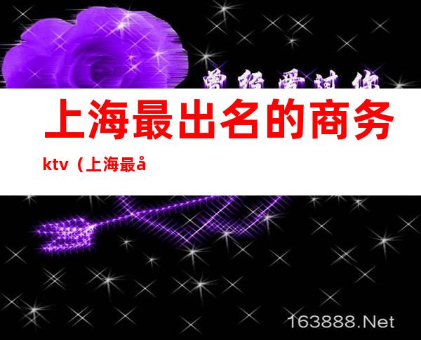上海最出名的商务ktv(上海最出名的商务会所)