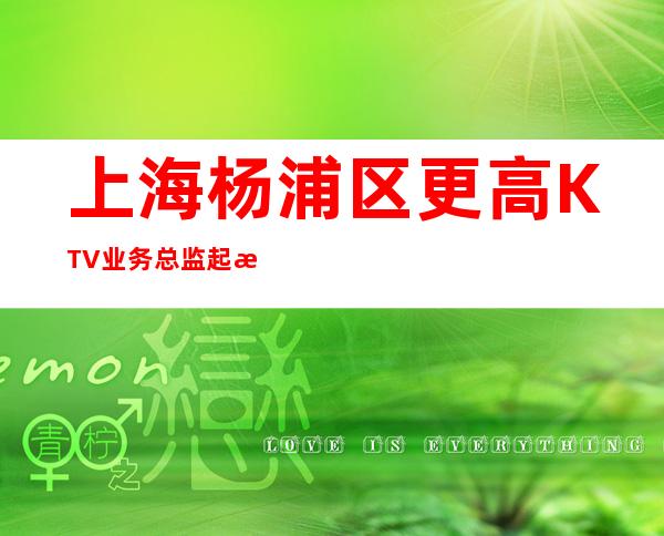 上海杨浦区更高KTV业务总监起拎包上班更高直招