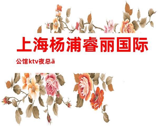 上海杨浦睿丽国际公馆ktv夜总会预定包厢找我亲自接待