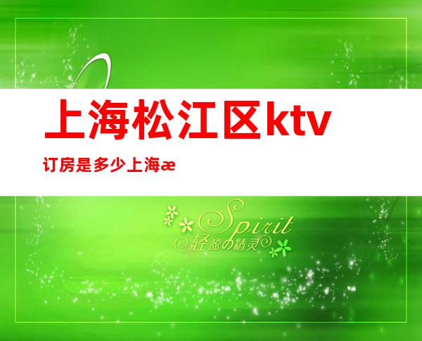 上海松江区ktv订房是多少?上海松江区ktv排名有哪些?