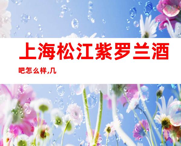 上海松江紫罗兰酒吧怎么样,几块的,好玩吗?