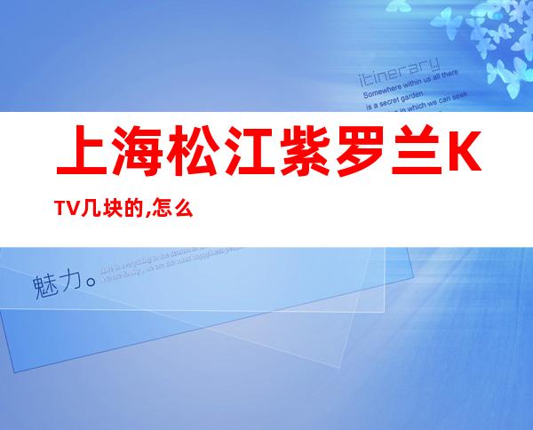 上海松江紫罗兰KTV几块的,怎么样,好玩么?