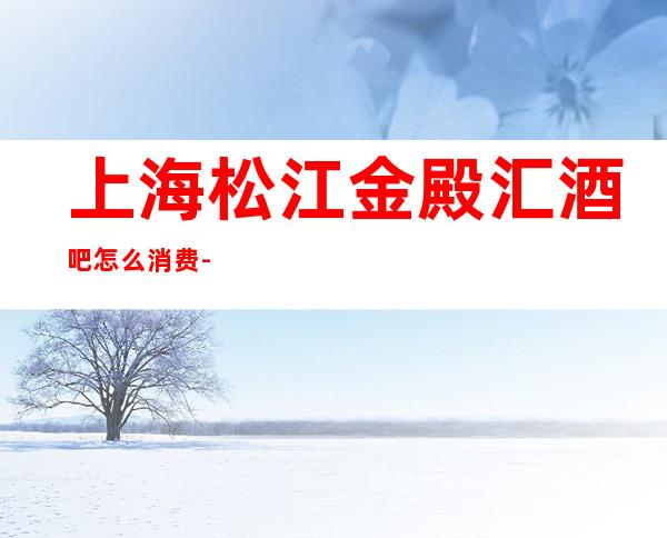 上海松江金殿汇酒吧怎么消费-联系方式-包厢价格