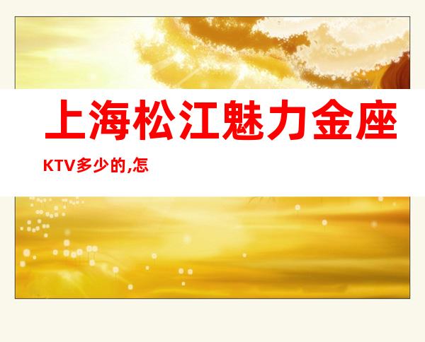 上海松江魅力金座KTV多少的,怎么样,好玩吗？