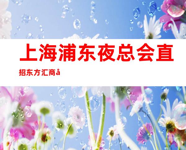 上海浦东夜总会直招东方汇商务KTV场所高素质客户