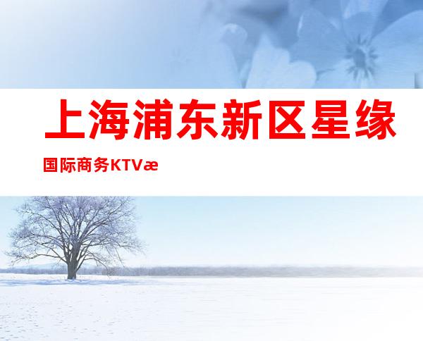 上海浦东新区星缘国际 商务KTV招聘 服务员 可兼职 不愁