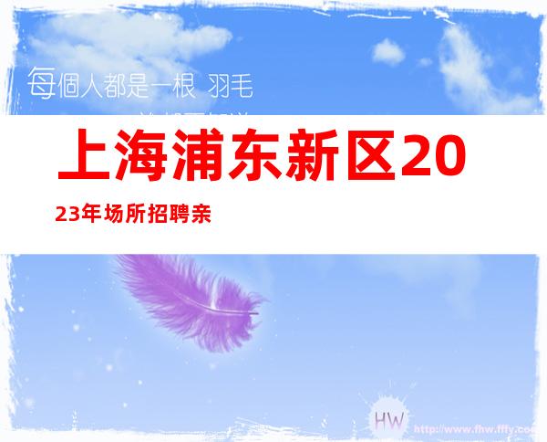 上海浦东新区2023年场所招聘亲招亲带靠谱明哲领班亲招不收费