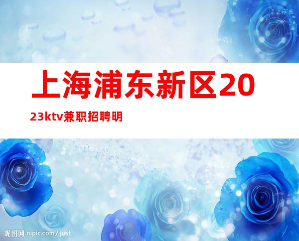 上海浦东新区2023ktv兼职招聘明哲直招轻松变成白富美富一