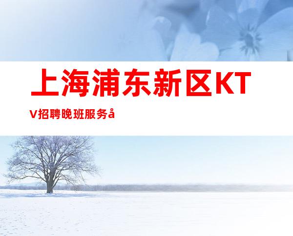 上海浦东新区KTV招聘晚班服务员无需ic卡-让你梦想成真