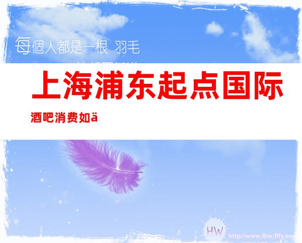 上海浦东起点国际酒吧消费如何,好玩吗?怎么样？