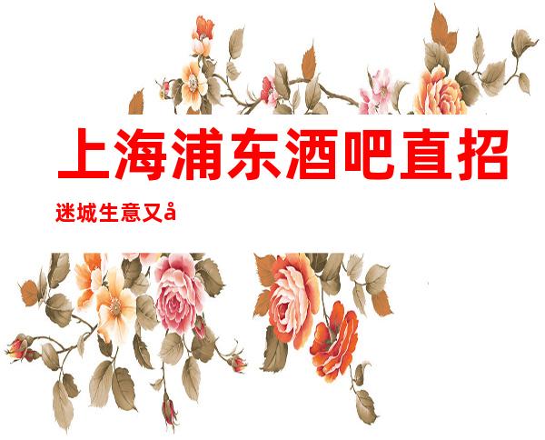 上海浦东酒吧直招迷城 生意又好