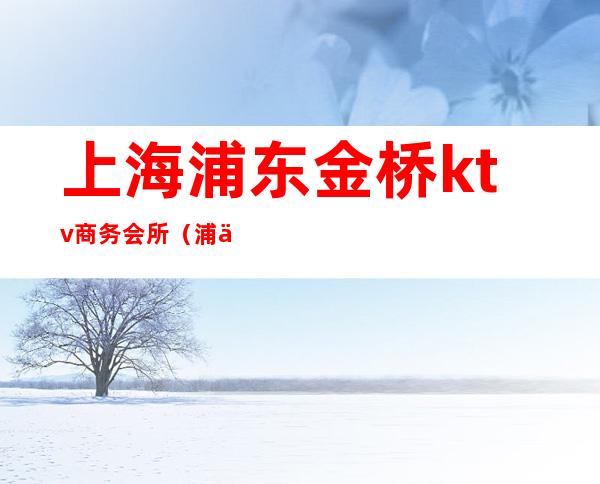 上海浦东金桥ktv商务会所(浦东金桥KTV)