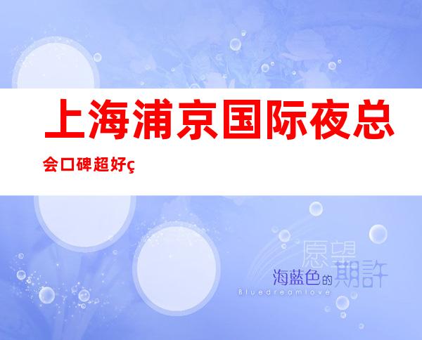 上海浦京国际夜总会口碑超好的十大商务KTV预订