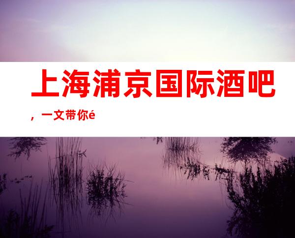 上海浦京国际酒吧,一文带你重新了解这家店详情