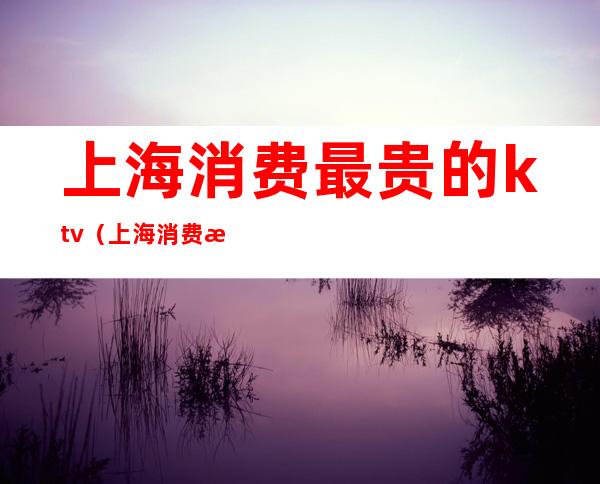 上海消费最贵的ktv(上海消费最贵的茶馆)