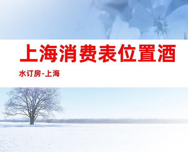 上海消费表.位置.酒水订房-上海KTV预订咨询-安排到位