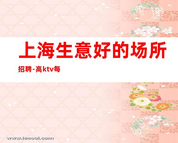 上海生意好的场所招聘-高ktv每天赚的多