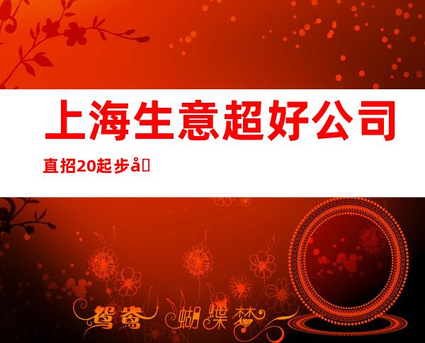上海生意超好公司直招20起步哪个静吧开门了?
